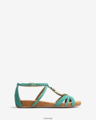 Unisa kvinner flat sandal med en kjede grønn F682Z648 Unisa Veske